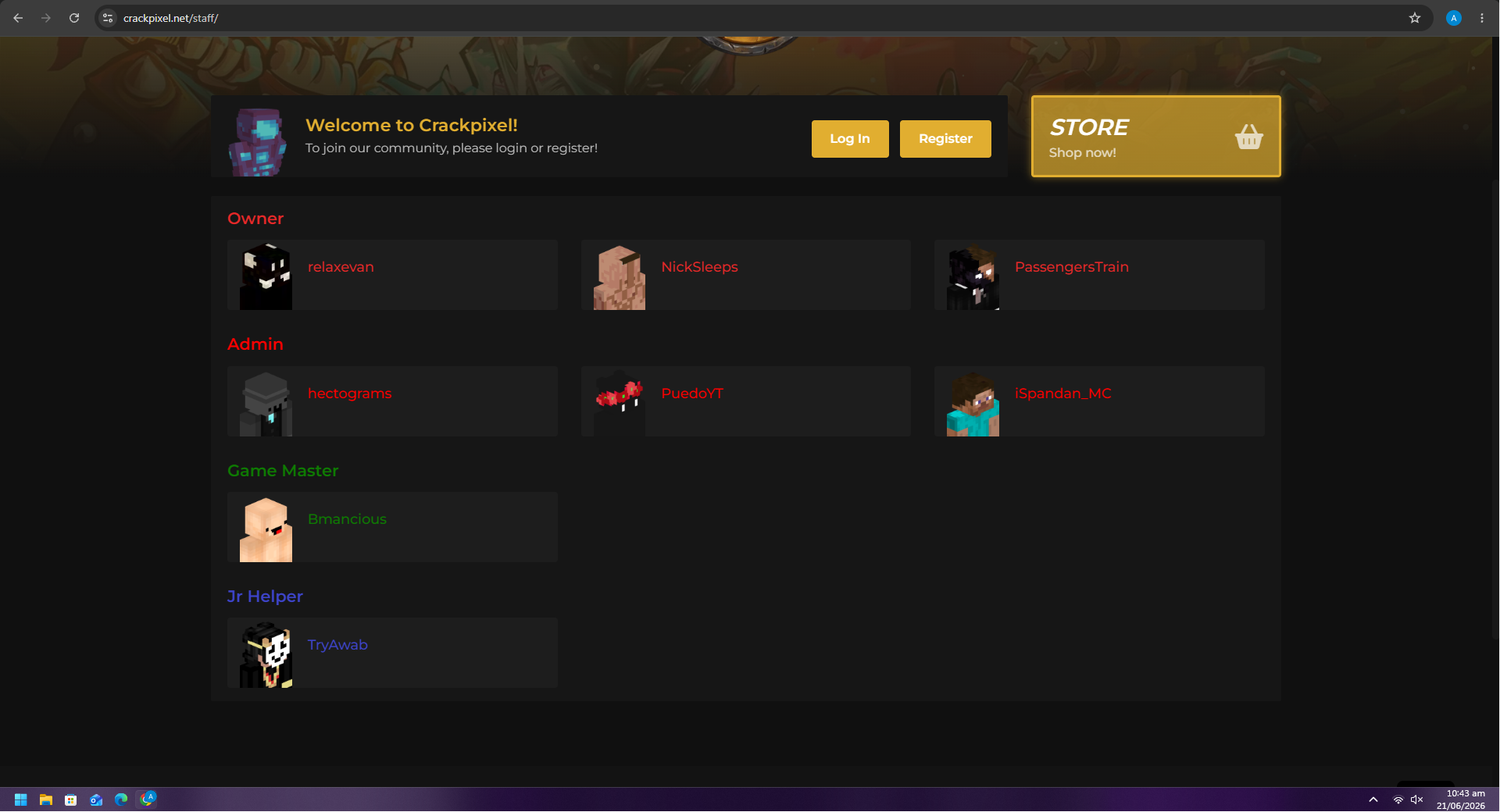 Staff at Crackpixel